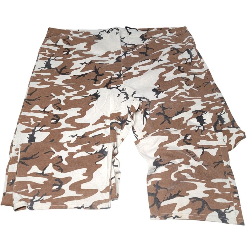 Muleskins Men's XL Camo Pants Brown White Relaxed Fit 30-Inch Inseam